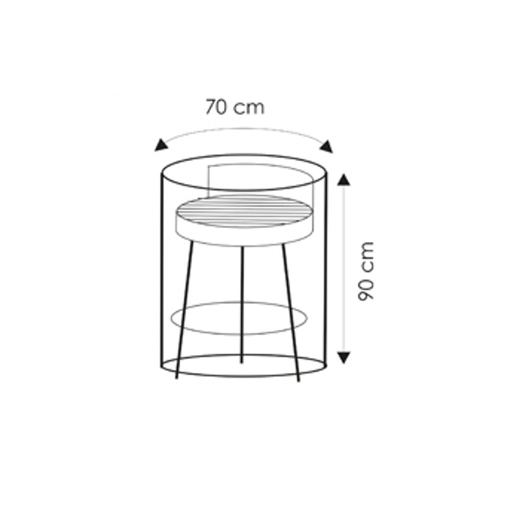 Schutzhülle transparent runder Grill,ca.70x90