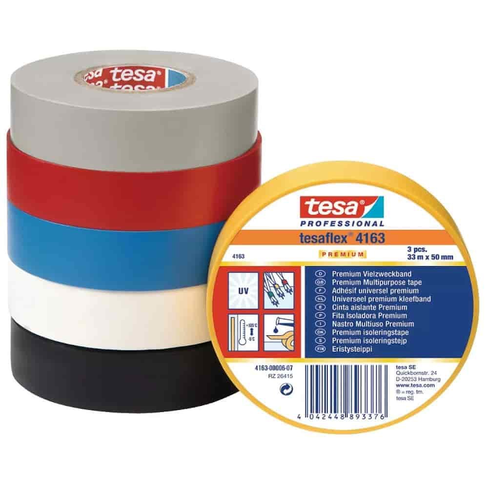 tesa tesaflex Isolierband 4163 PVC 19 mm x 33 m (schwarz)