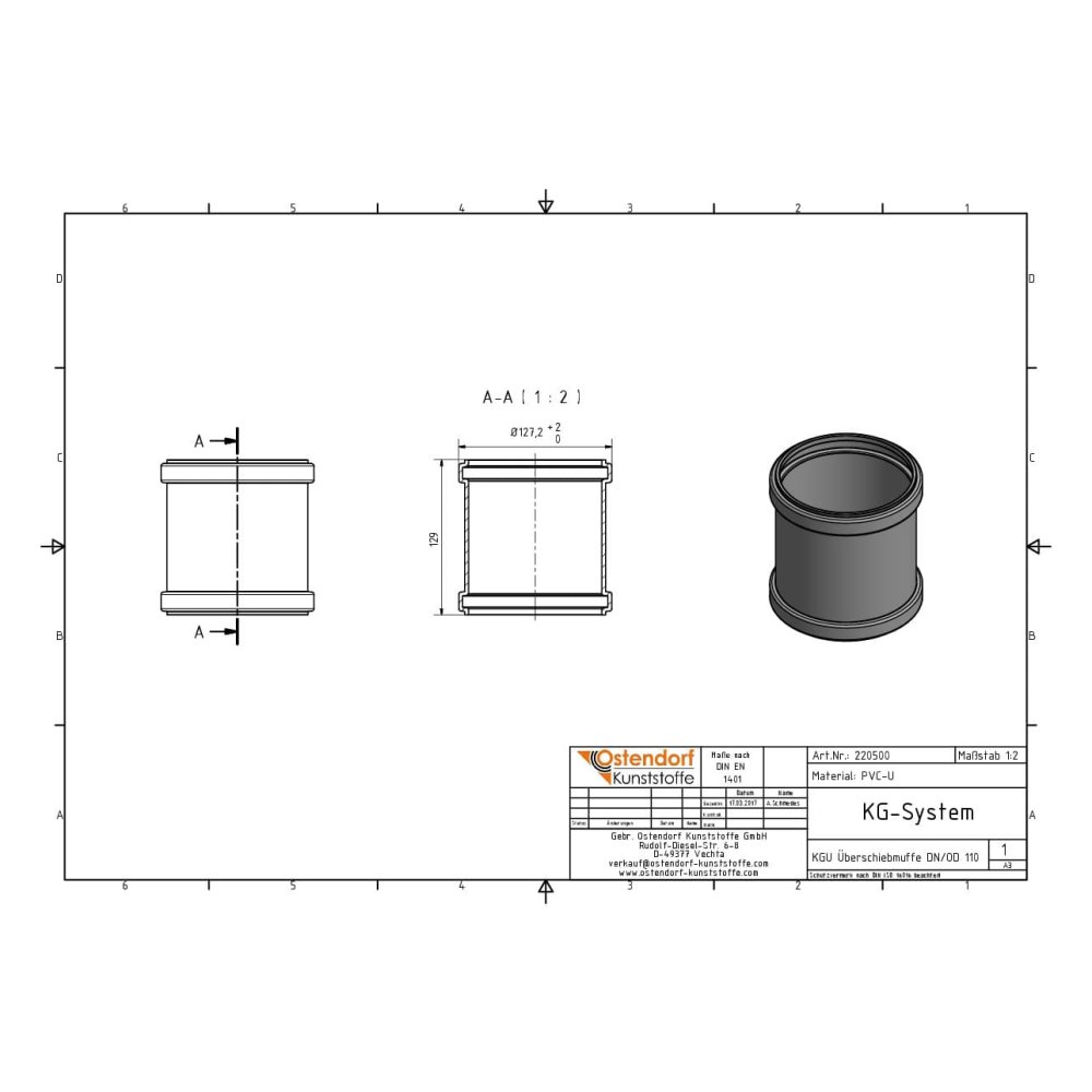 KGU Überschiebmuffe  DN/OD 110