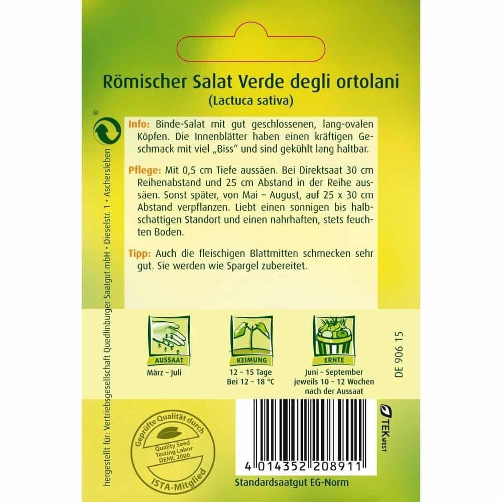 Römischer Salat, Verde degli ortolani