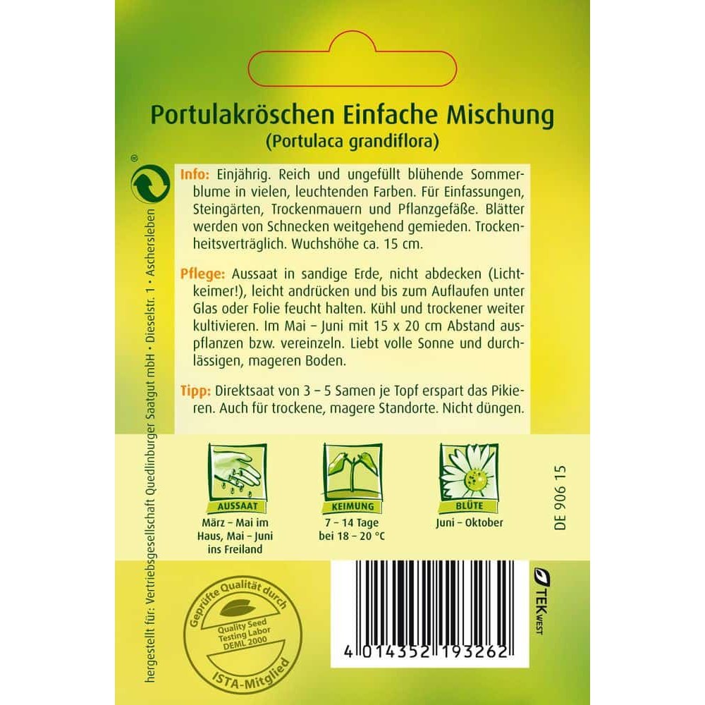 Portulakröschen, Einfachblühende ,,Einfache Mischung"