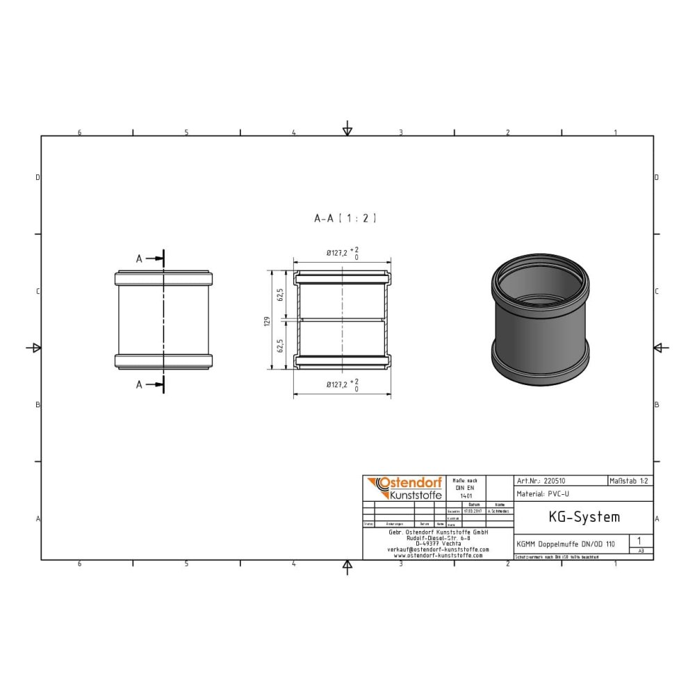 KGU Überschiebmuffe  DN/OD 110