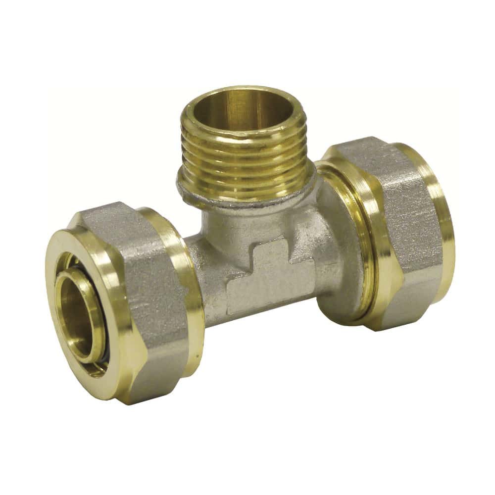 Schraubfitting T-Stück 32 x 3 - 3/4" AG - 32 x 3