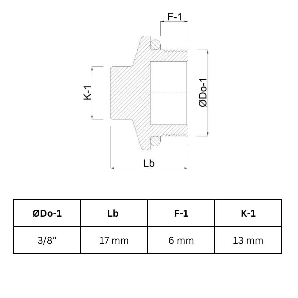 Gewindefitting Messing Stopfen 3/8" AG-0