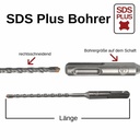 Hammerbohrer für SDS-PLUS 4-Schneider Ø 5,0mm x 110mm Länge-0