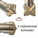 Hammerbohrer für SDS-PLUS 4-Schneider Ø 5,0mm x 110mm Länge-1