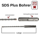 Hammerbohrer für SDS-PLUS 4-Schneider Ø 12,0mm x 450mm Länge-0