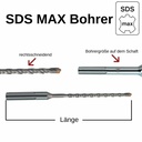 Hammerbohrer für SDS-MAX 4-Schneider Ø 25,0mm x 600mm Länge-0