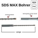 Hammerbohrer für SDS-MAX 4-Schneider Ø 35,0mm x 520mm Länge-0