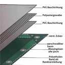 grau 650 g/m² PVC 3 x 4m (12m²) Plane-0