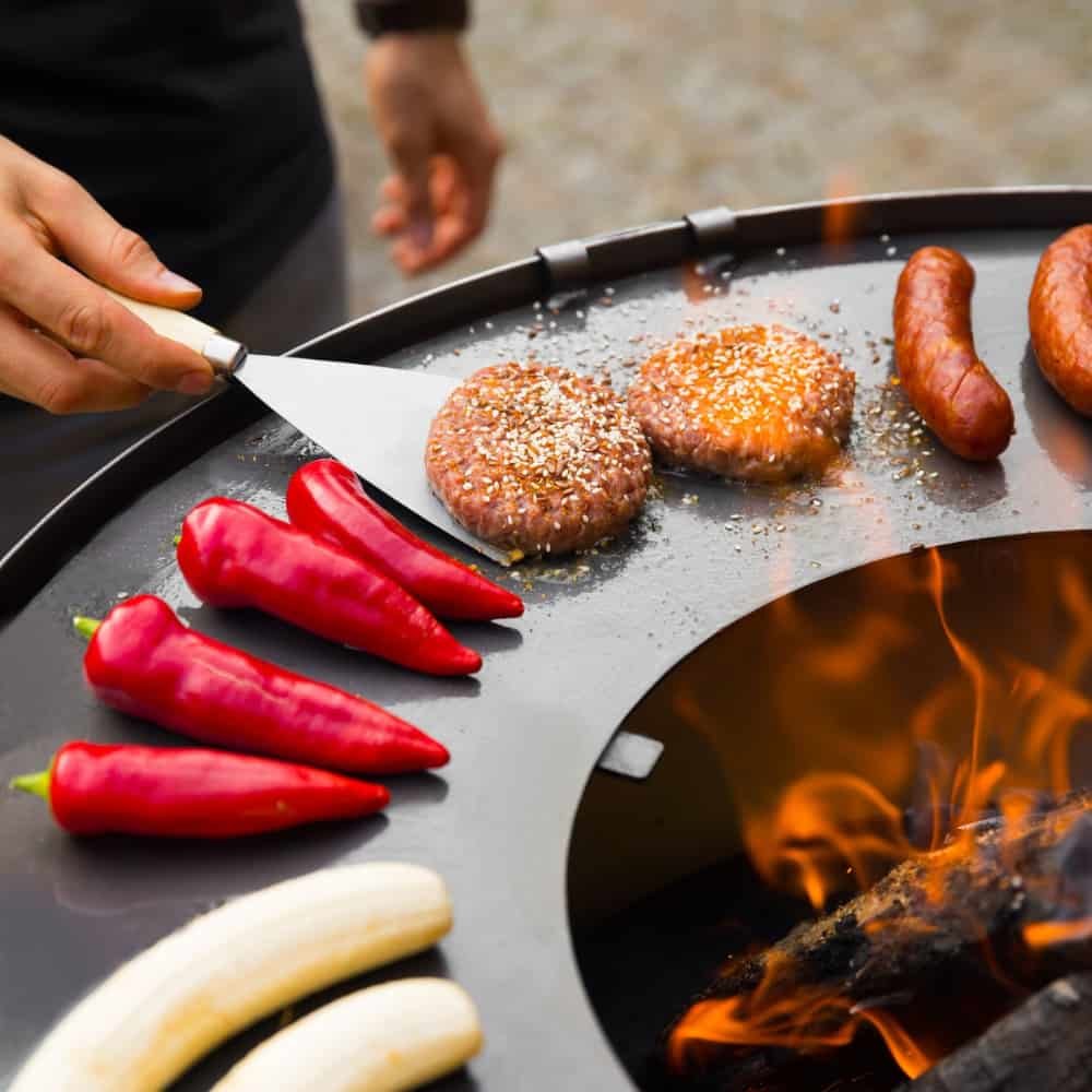 Grillplatte aus Edelstahl für Feuerschale 82 cm-1