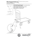 Schiebebügelwagen 400 kg 4 senkrechten Rohren Typ L + EasySTOP-0