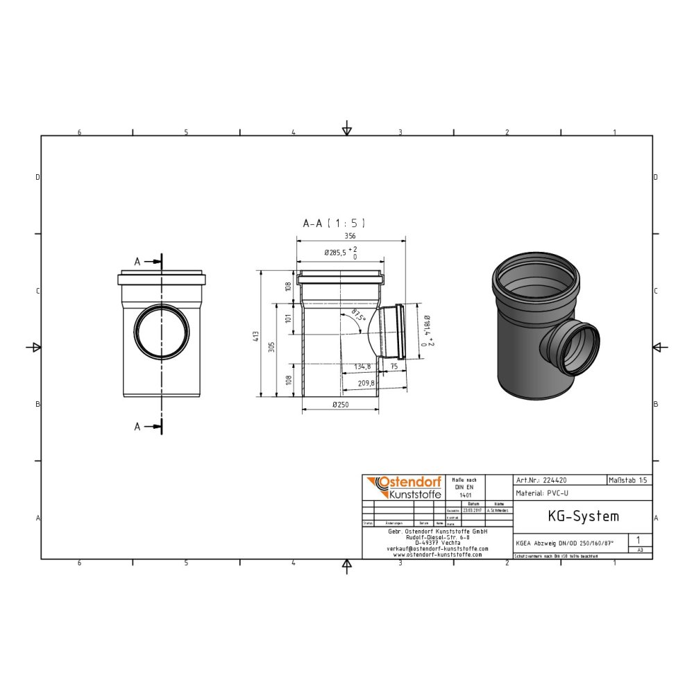 KGEA Abzweig DN/OD 250/160   87 Grad-1