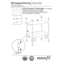 Schwerer ESD Tischwagen mit 2 Ladeflächen Typ XL + EasySTOP-0