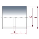 PVC-U Klebemuffe 25 mm PN16-0