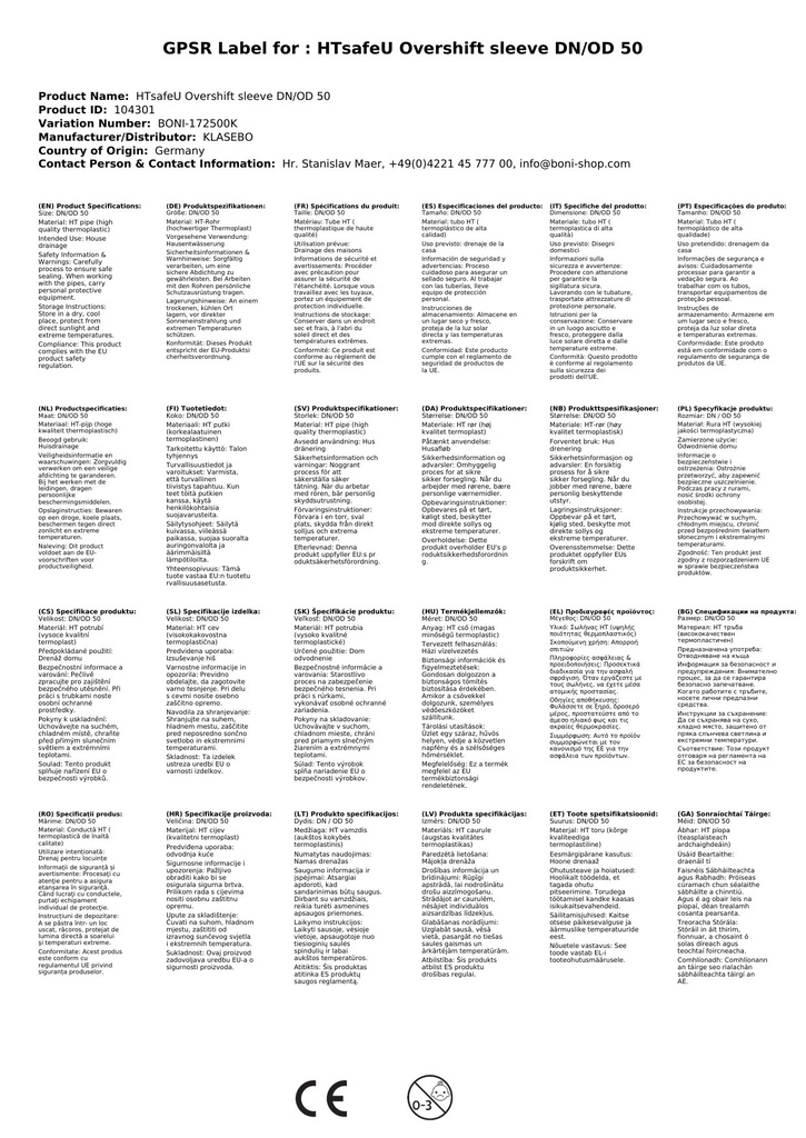 HTsafeU Überschiebmuffe DN/OD 50-2