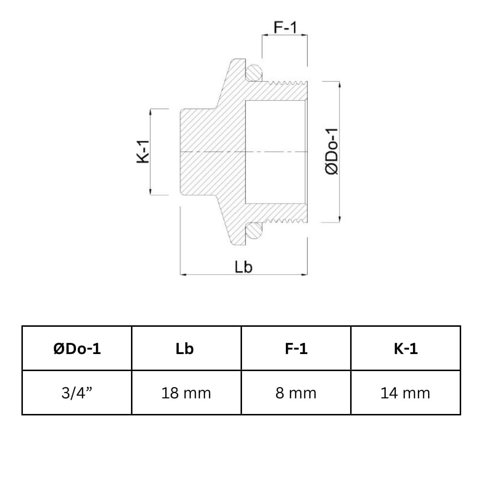 Gewindefitting Messing Stopfen 3/4" AG-0