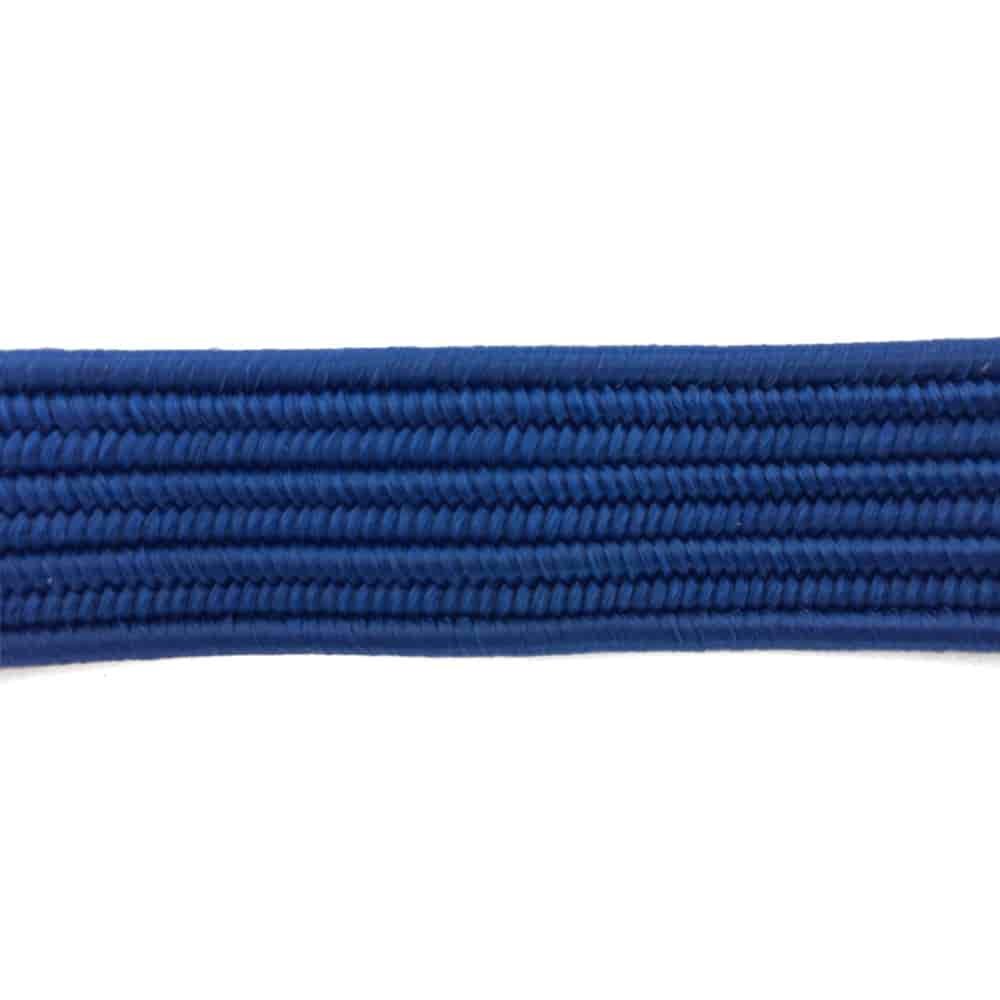 Flaches elastisches Band mit 2 extra starken Doppelhaken 80 cm Blau-0