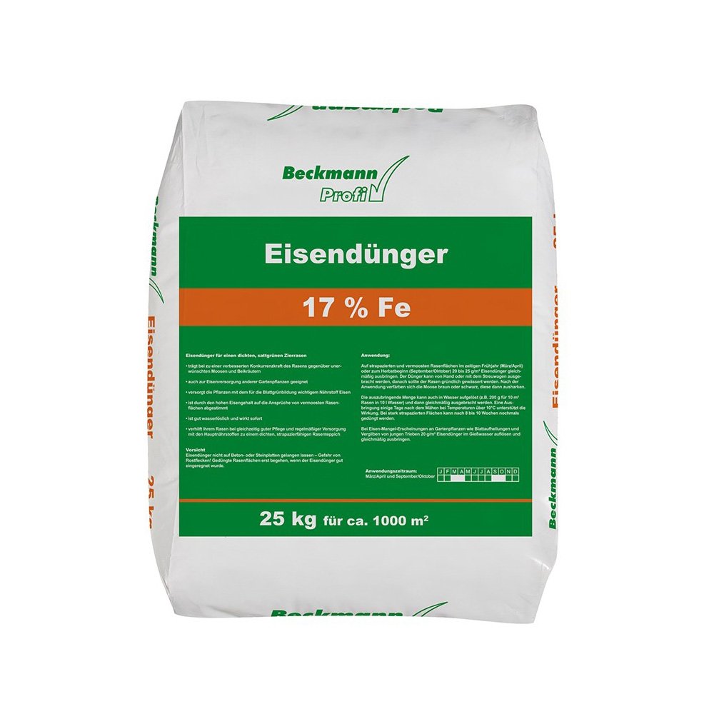 25 kg Eisendünger 17% Eisen Sulfat f. ca. 1000m²