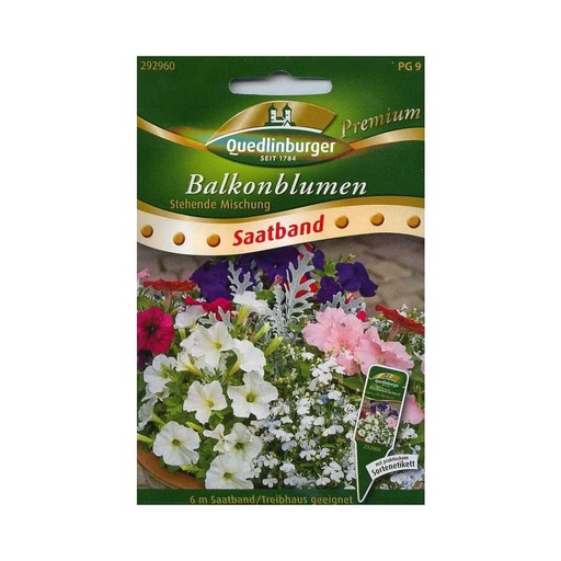 [BONI-292960] Saatband Balkonblumen, stehende Mischung