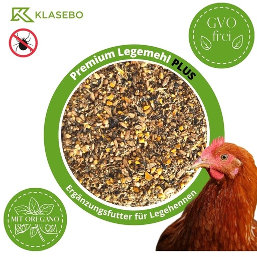 [BONI-42471] Hühnerfutter 25 kg Premium Legemehl PLUS mit Oregano - Geflügelfutter für Hühner, Gänse, Enten