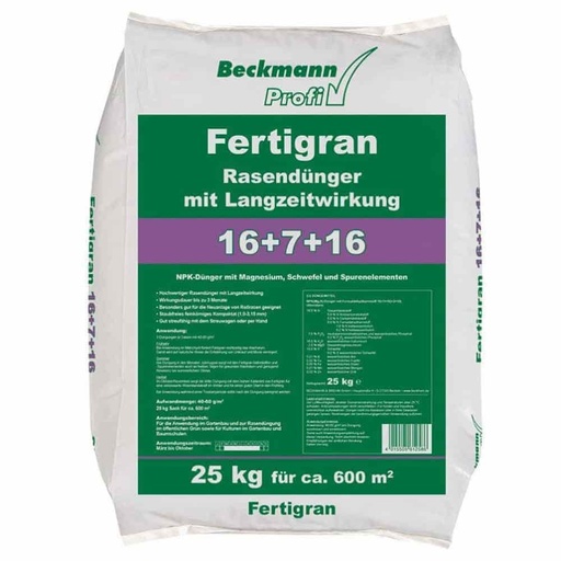 [BONI-42239] 25kg Rasendünger Fertigran 16+7+16 mit Langzeitwirkung für ca.600m²